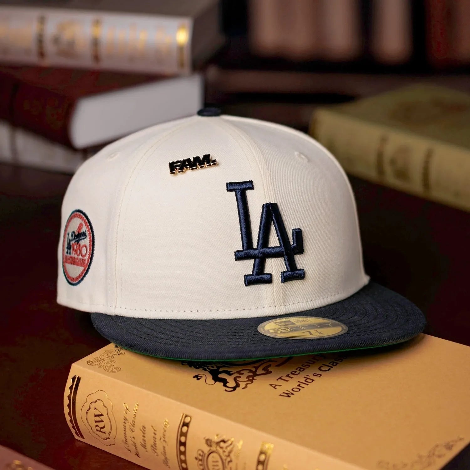 NEW ERA 59FIFTY MLB LOS ANGELES DODGERS ALL STAR GAME 1980 TWO TONE / KELLY GREEN UV FITTED CAP - FAM