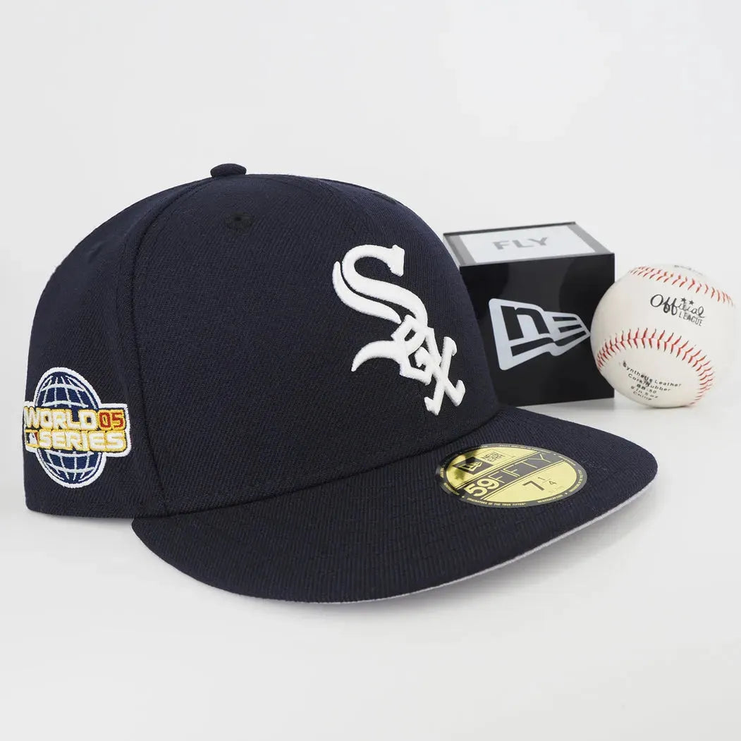 NEW ERA 59FIFTY MLB CHICAGO WHITE SOX WS 2005 NAVY/GREY UV FITTED CAP - FAM