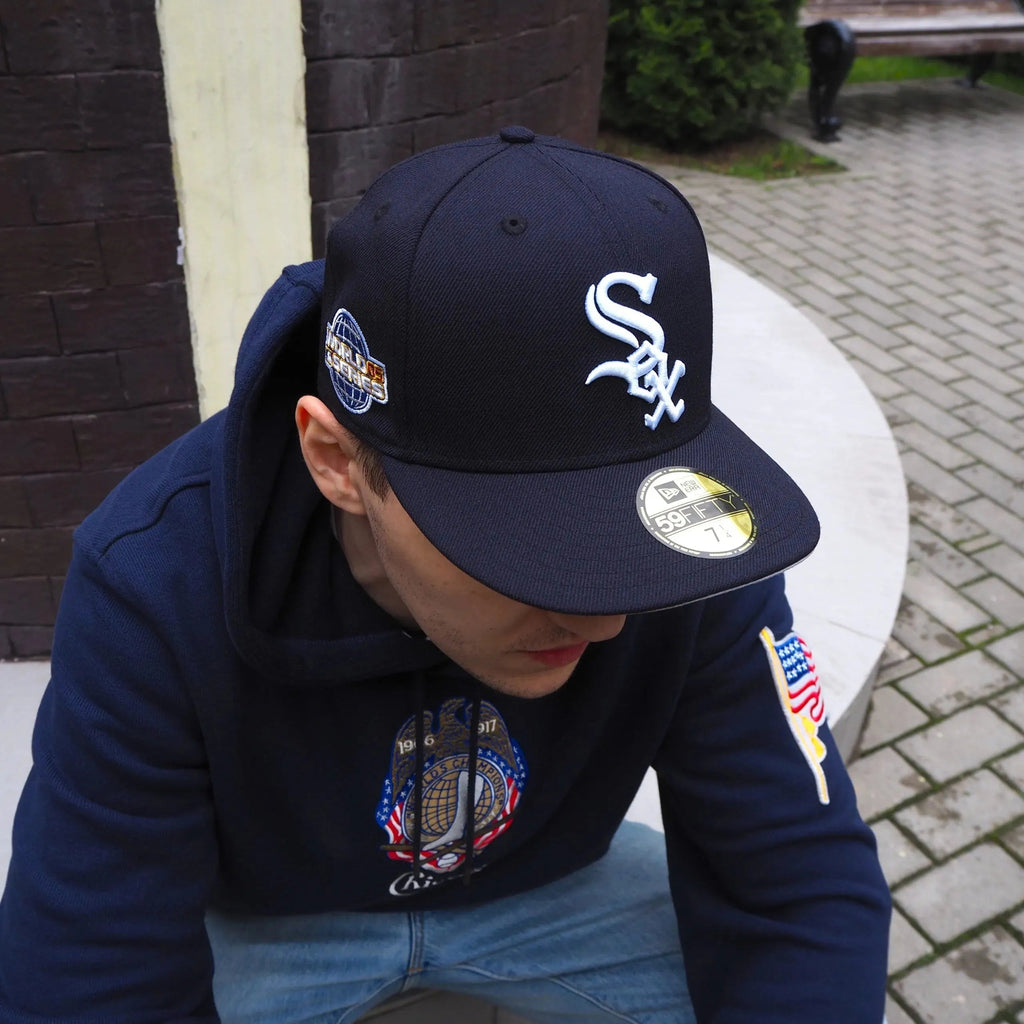 NEW ERA 59FIFTY MLB CHICAGO WHITE SOX WS 2005 NAVY/GREY UV FITTED CAP - FAM