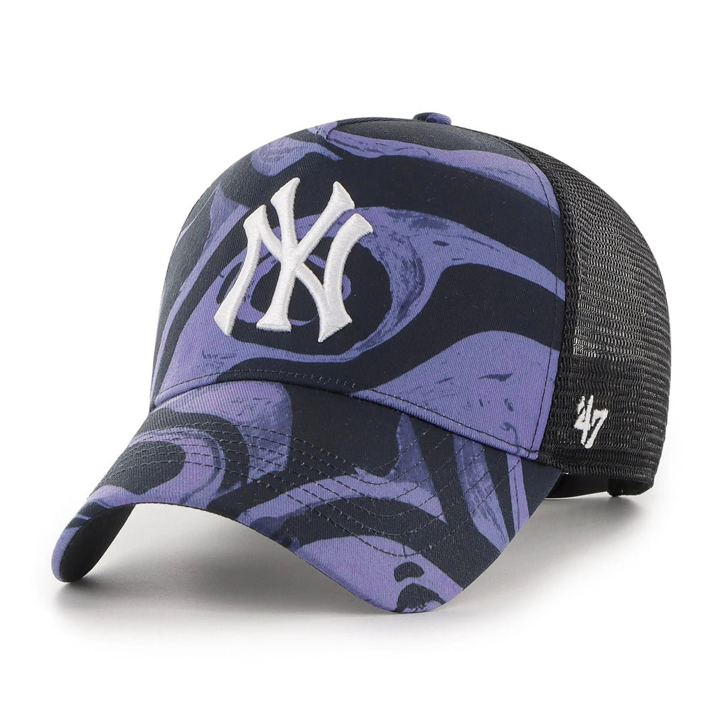 MLB NEW YORK YANKEES ENAMEL TWIST MESH '47 MVP DT PURPLE - FAM