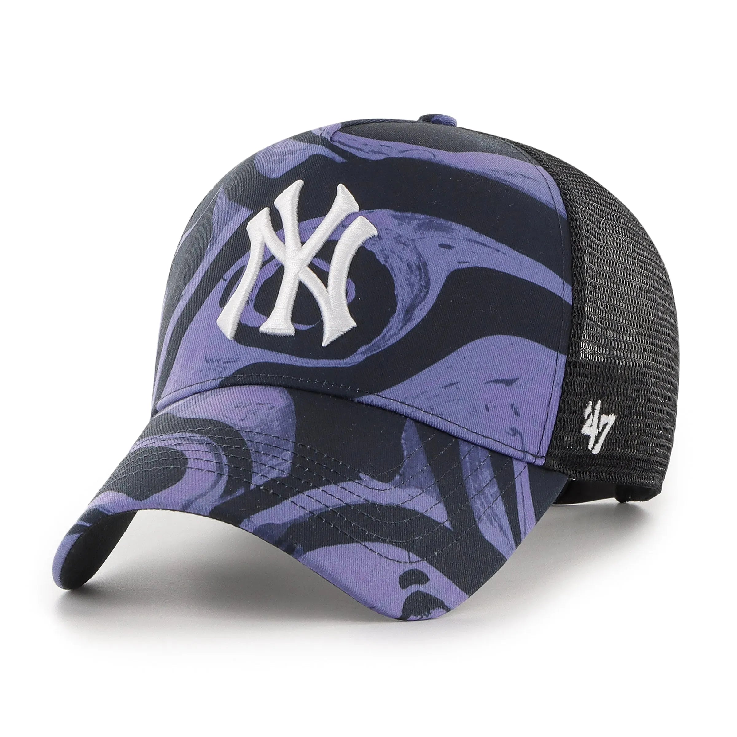 MLB NEW YORK YANKEES ENAMEL TWIST MESH '47 MVP DT PURPLE - FAM