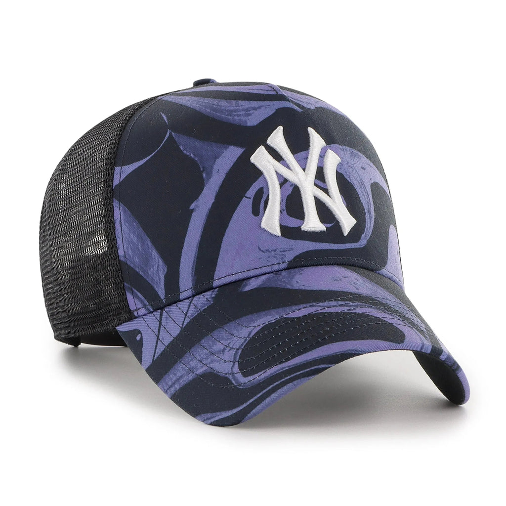 MLB NEW YORK YANKEES ENAMEL TWIST MESH '47 MVP DT PURPLE - FAM
