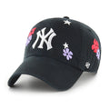 MLB NEW YORK YANKEES FLORA ’47 CLEAN UP BLACK CAP - FAM