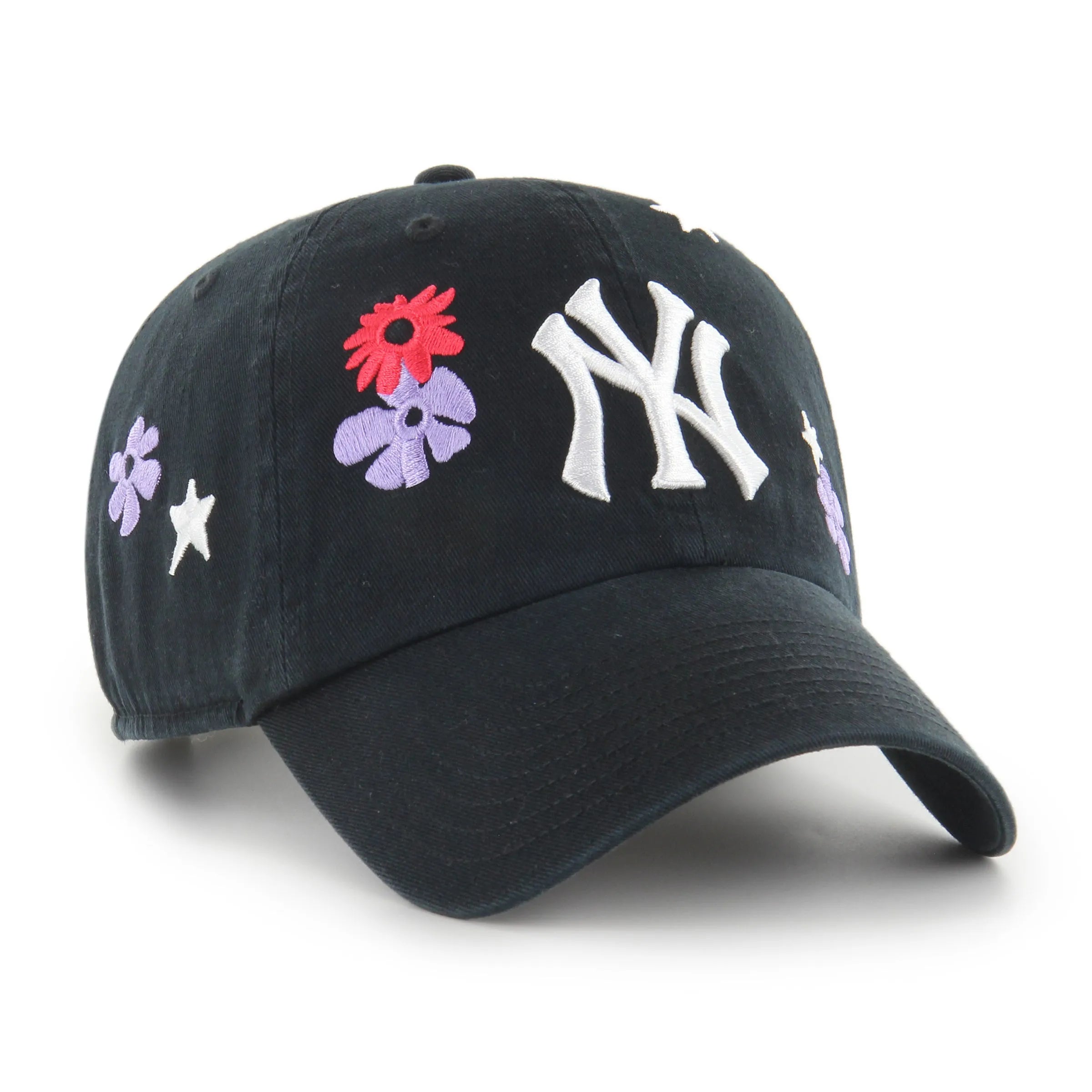 MLB NEW YORK YANKEES FLORA ’47 CLEAN UP BLACK CAP - FAM