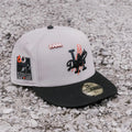 NEW ERA 59FIFTY MLB LOS ANGELES DODGERS 60TH ANNIVERSARY TWO TONE / GRAPHITE UV FITTED CAP - FAM