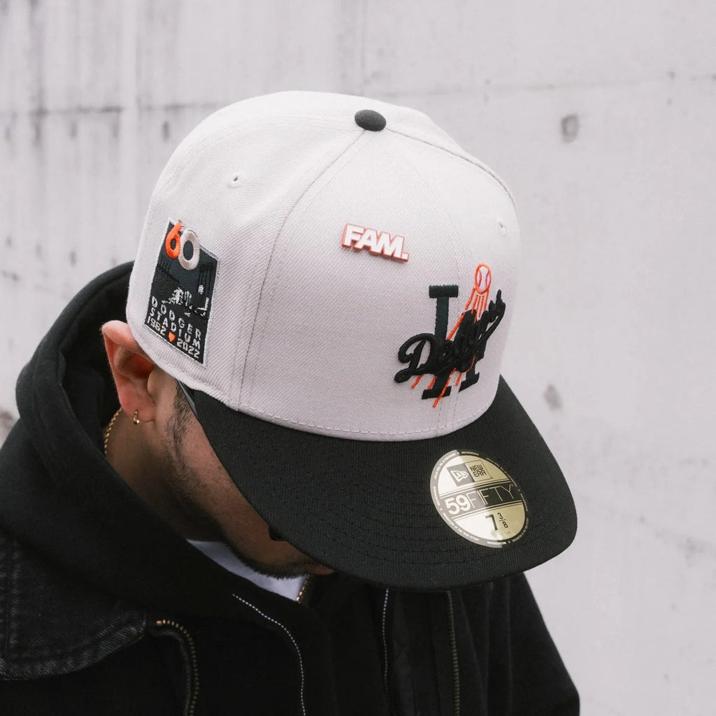 NEW ERA 59FIFTY MLB LOS ANGELES DODGERS 60TH ANNIVERSARY TWO TONE / GRAPHITE UV FITTED CAP - FAM