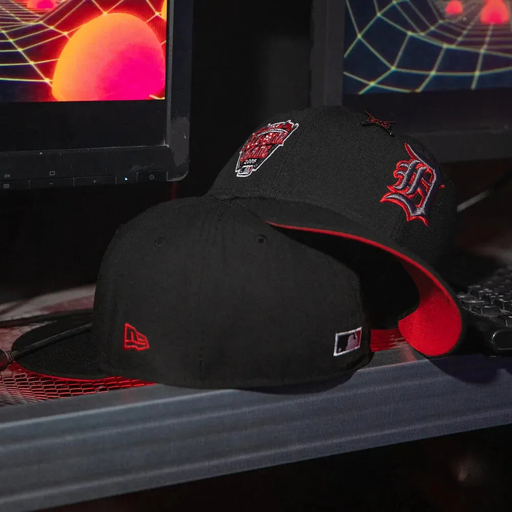 NEW ERA 59FIFTY MLB DETROIT TIGERS ALL STAR GAME 2005 BLACK / RED UV FITTED CAP - FAM