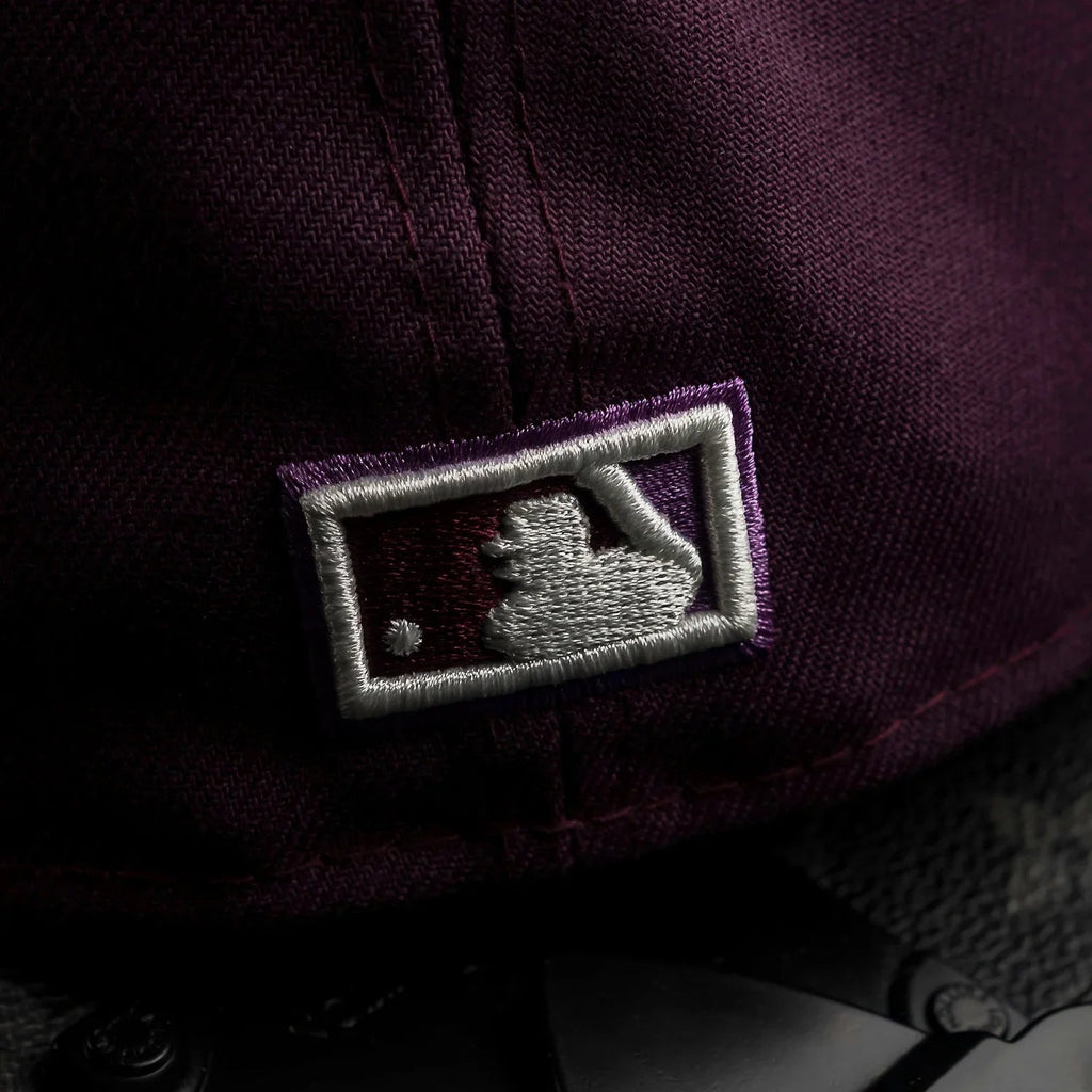 NEW ERA 59FIFTY MLB 60TH ANNIVERSARY LOS ANGELES DODGERS PLUM / GRAY UV FITTED CAP
