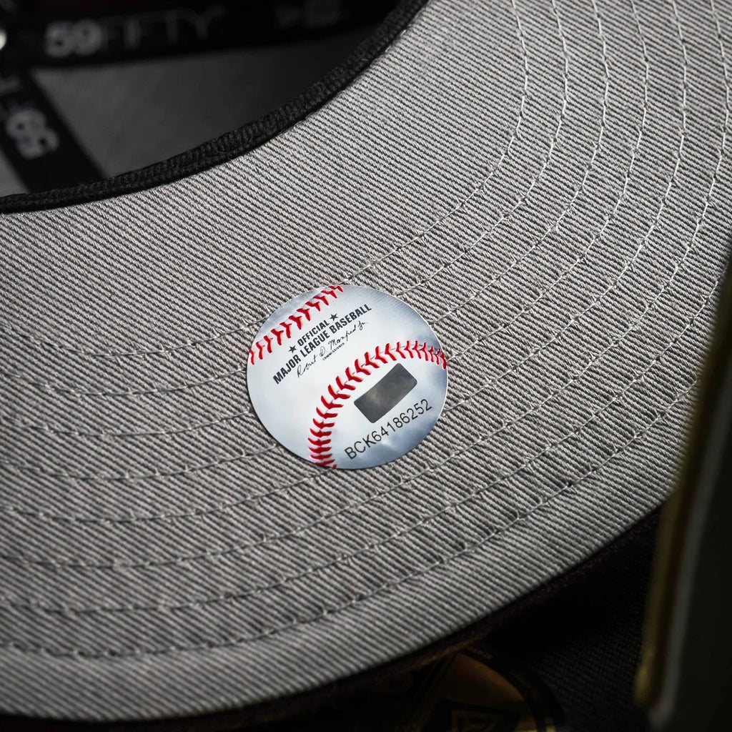 NEW ERA 59FIFTY MLB 60TH ANNIVERSARY LOS ANGELES DODGERS PLUM / GRAY UV FITTED CAP