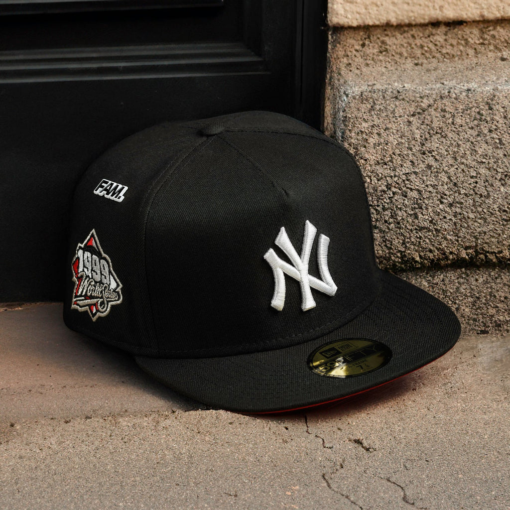 NEW ERA 59FIFTY A-FRAME MLB NEW YORK YANKEES WS 99 BLACK / SCARLET UV FITTED CAP