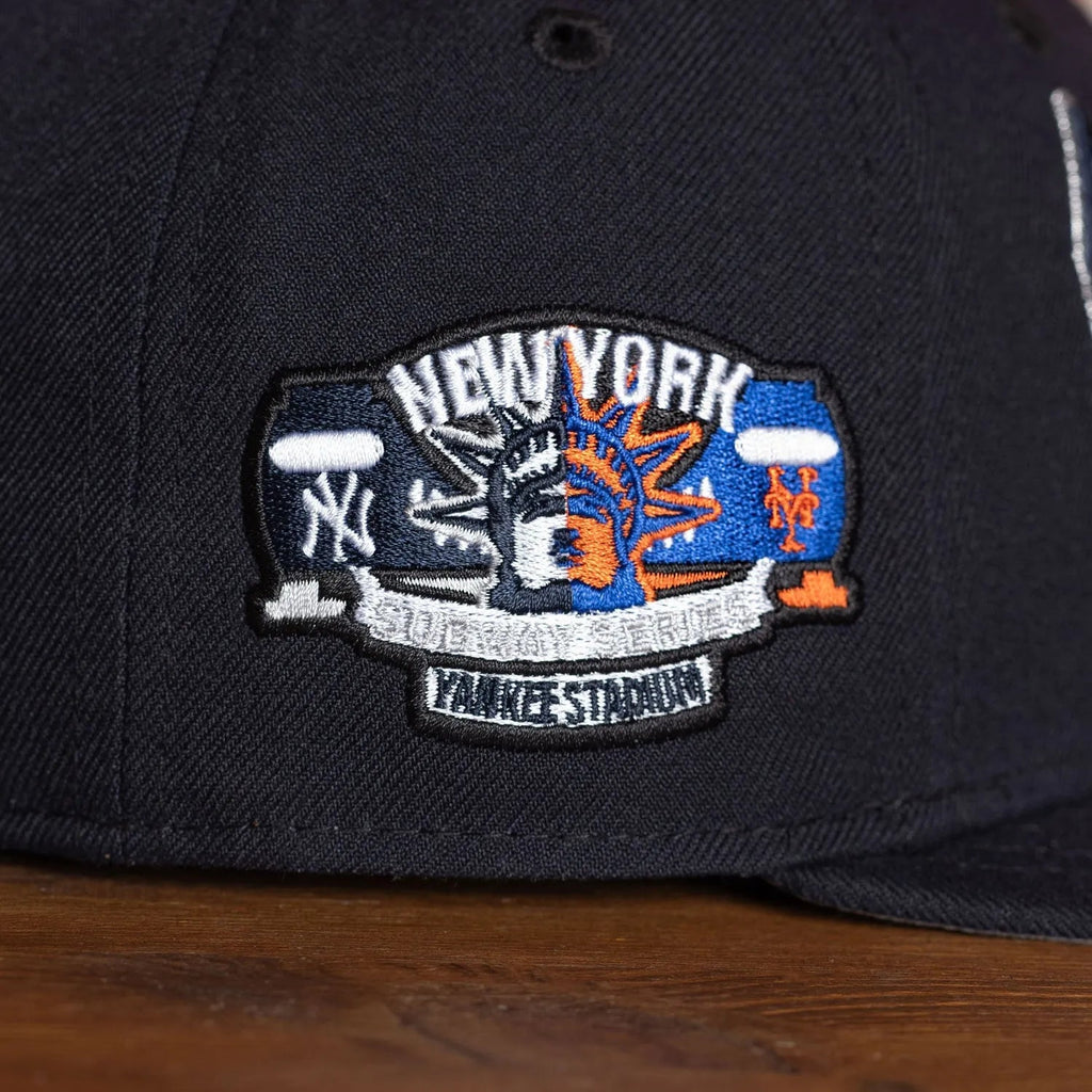 NEW ERA 59FIFTY MLB NEW YORK YANKEES SUBWAY SERIES YANKEE STADIUM NAVY / GREY UV FITTED CAP - FAM