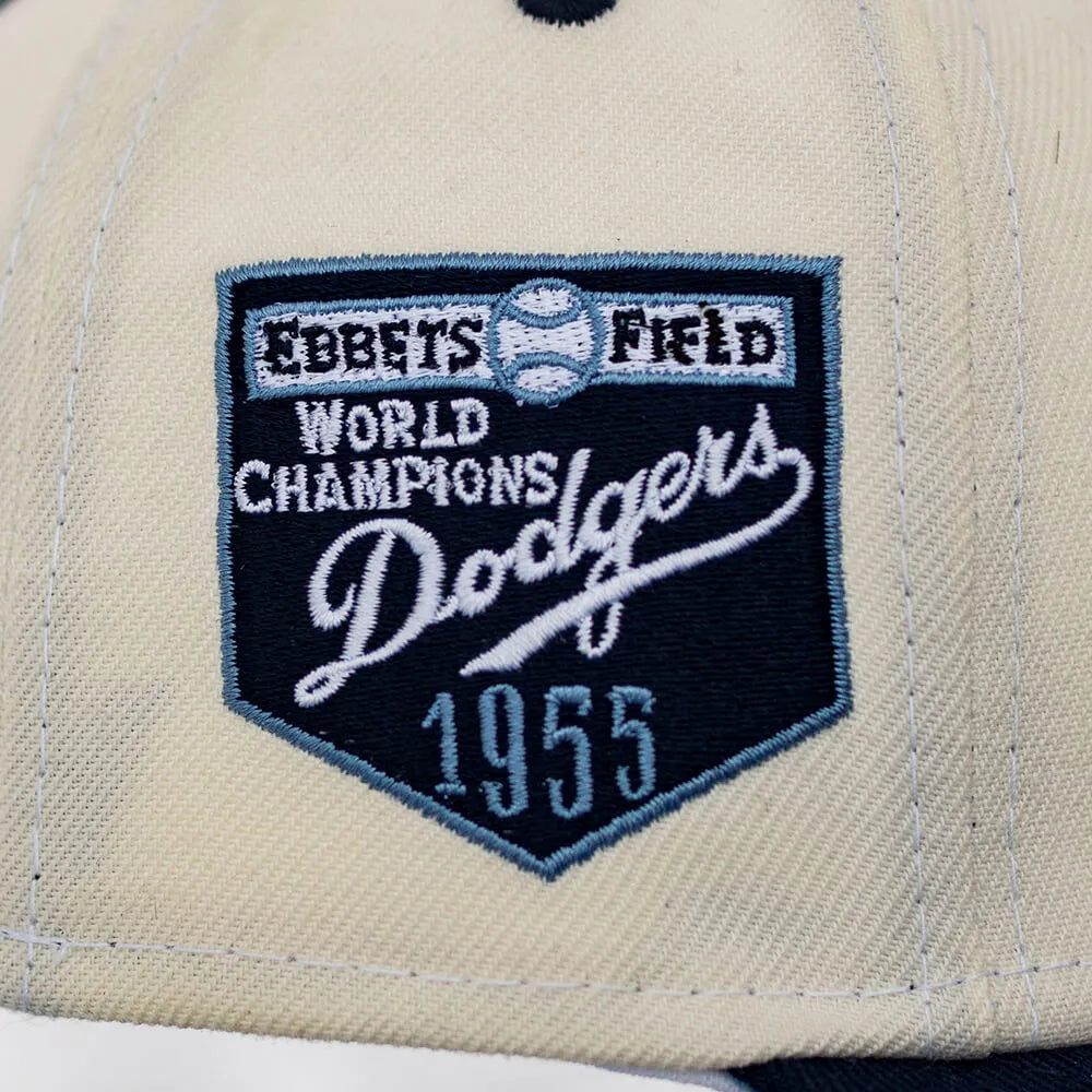 NEW ERA 59FIFTY MLB BROOKLYN DODGERS EBBETS FIELD 1955 TWO TONE/ SKY BLUE UV - FAM