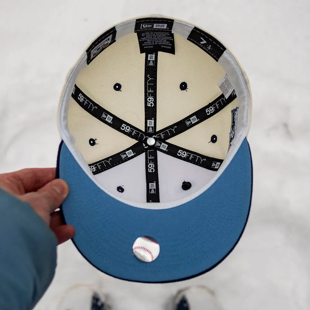 NEW ERA 59FIFTY MLB BROOKLYN DODGERS EBBETS FIELD 1955 TWO TONE/ SKY BLUE UV - FAM