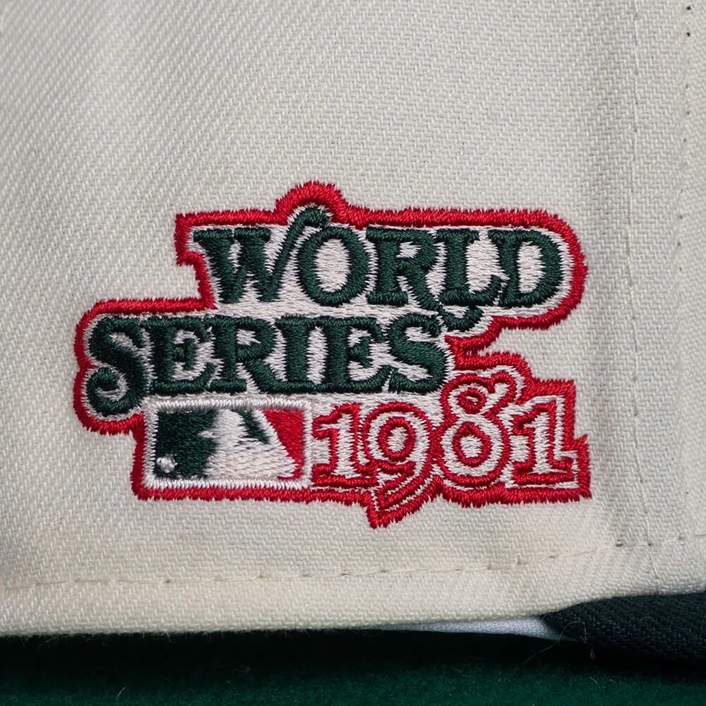 NEW ERA 59FIFTY MLB LOS ANGELES DODGERS WORLD SERIES 1981 TWO TONE / RED UV FITTED CAP - FAM