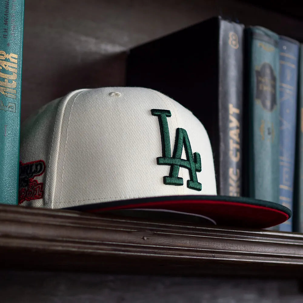 NEW ERA 59FIFTY MLB LOS ANGELES DODGERS WORLD SERIES 1981 TWO TONE / RED UV FITTED CAP - FAM