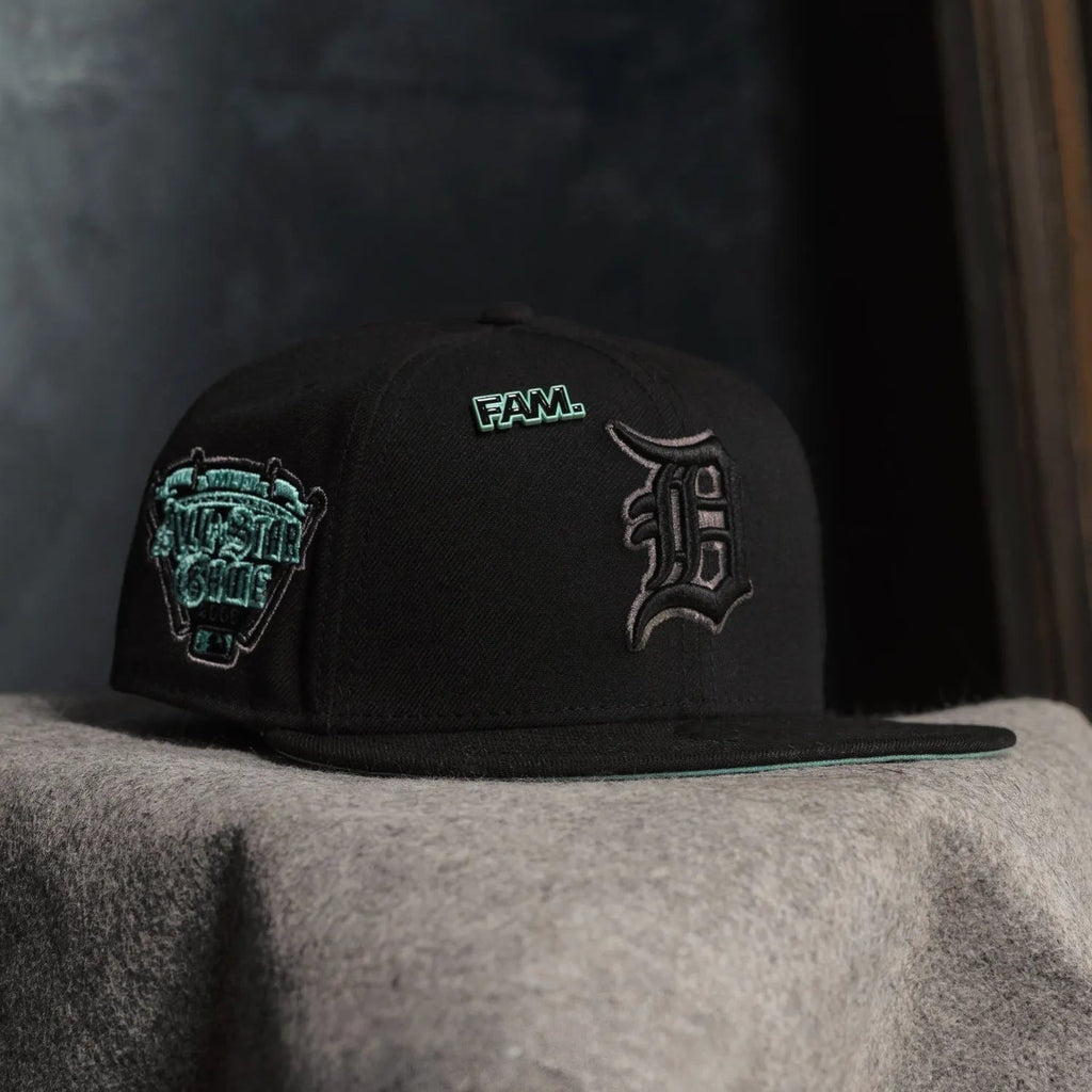 NEW ERA 59FIFTY MLB DETROIT TIGERS ALL STAR GAME 2005 BLACK / MINT UV FITTED CAP - FAM