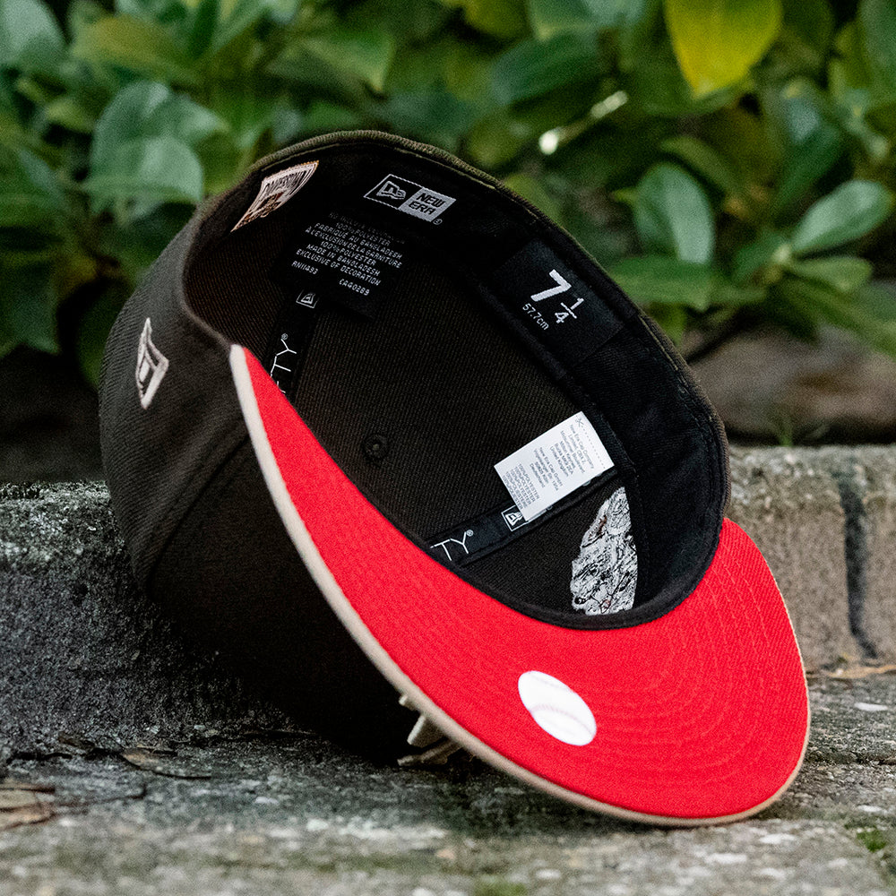 NEW ERA 59FIFTY MLB LOS ANGELES DODGERS 100TH ANNIVERSARY TWO TONE / SCARLET UV FITTED CAP