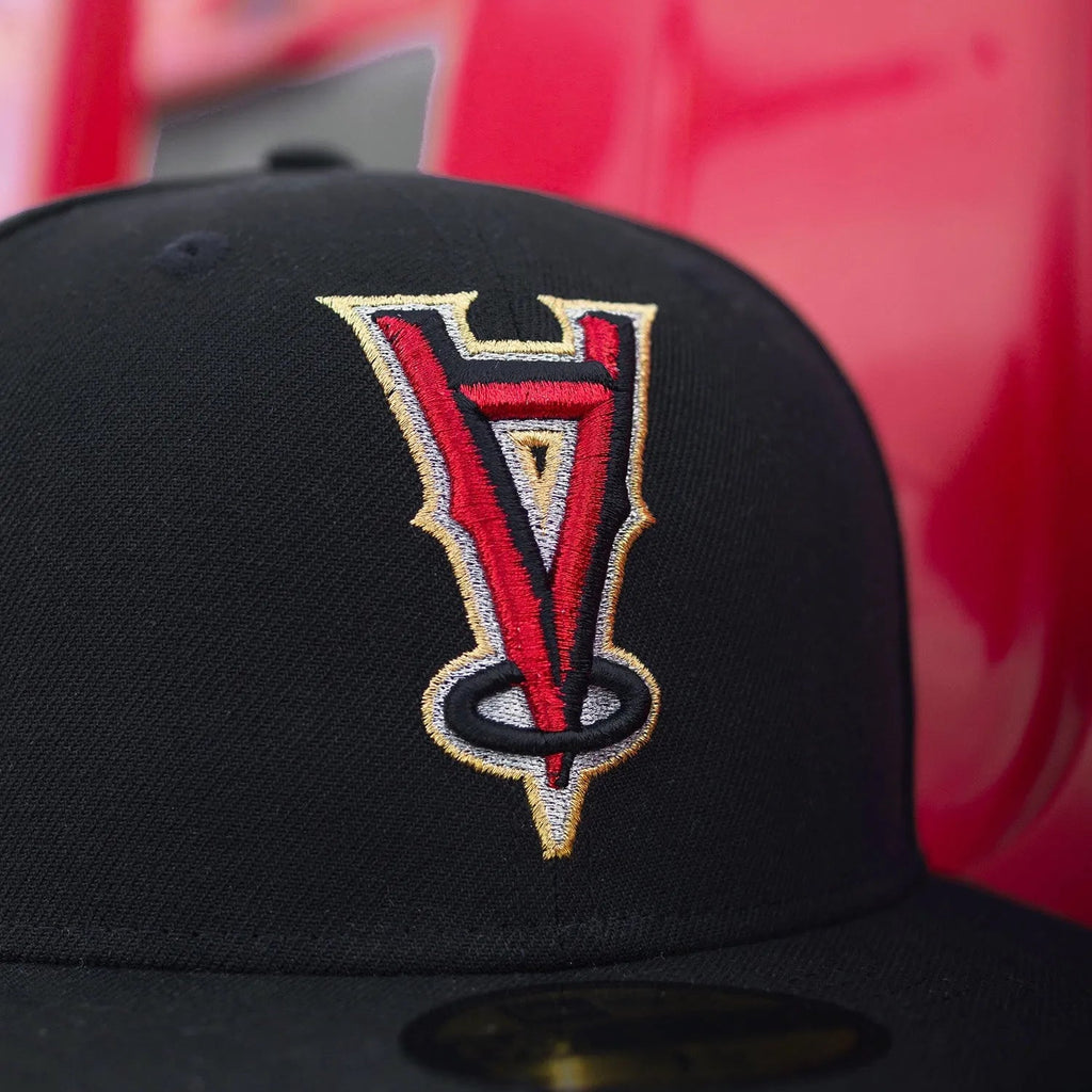 NEW ERA 59FIFTY MLB ANAHEIM ANGELS UPSIDE DOWN BLACK / GREY UV FITTED CAP - FAM