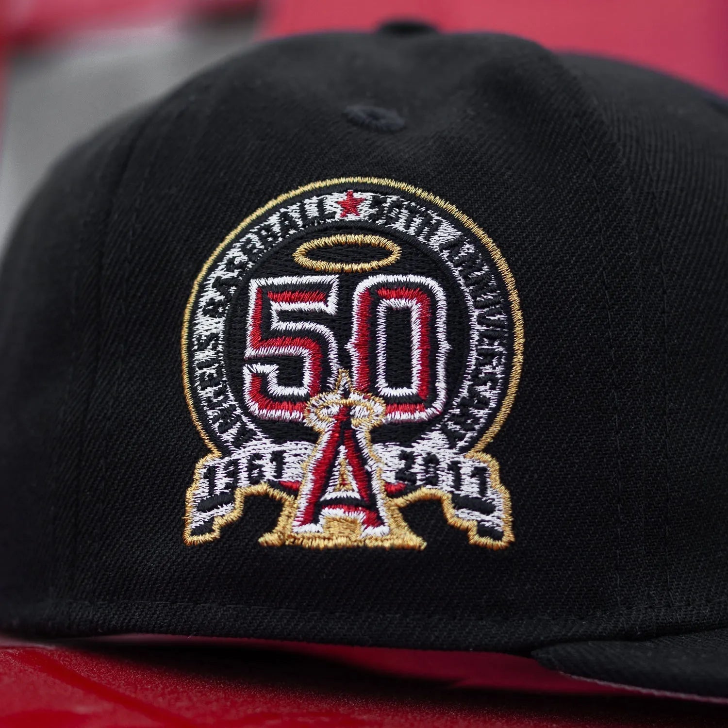 NEW ERA 59FIFTY MLB ANAHEIM ANGELS UPSIDE DOWN BLACK / GREY UV FITTED CAP - FAM