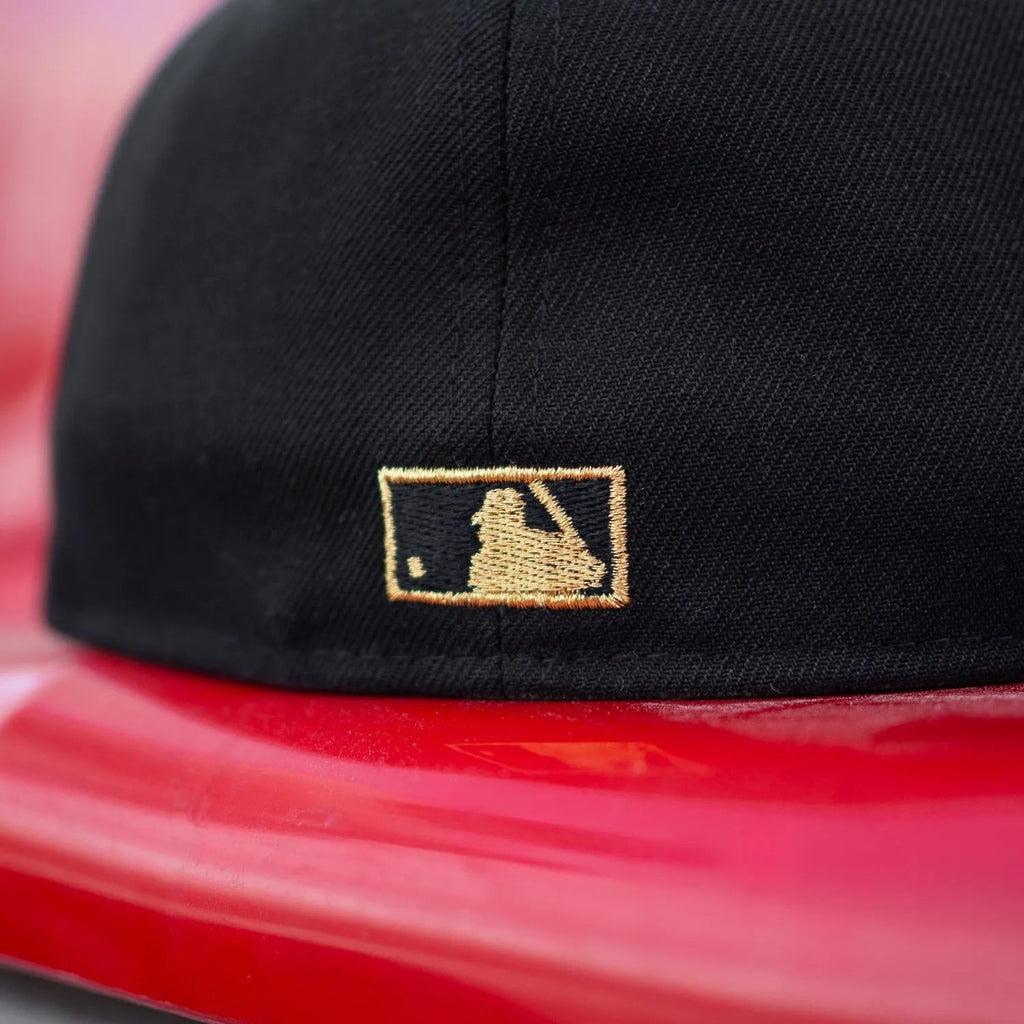 NEW ERA 59FIFTY MLB ANAHEIM ANGELS UPSIDE DOWN BLACK / GREY UV FITTED CAP - FAM
