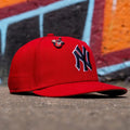 NEW ERA 59FIFTY MLB NEW YORK YANKEES NOOKIE EDITION RED / GREY UV FITTED CAP - FAM