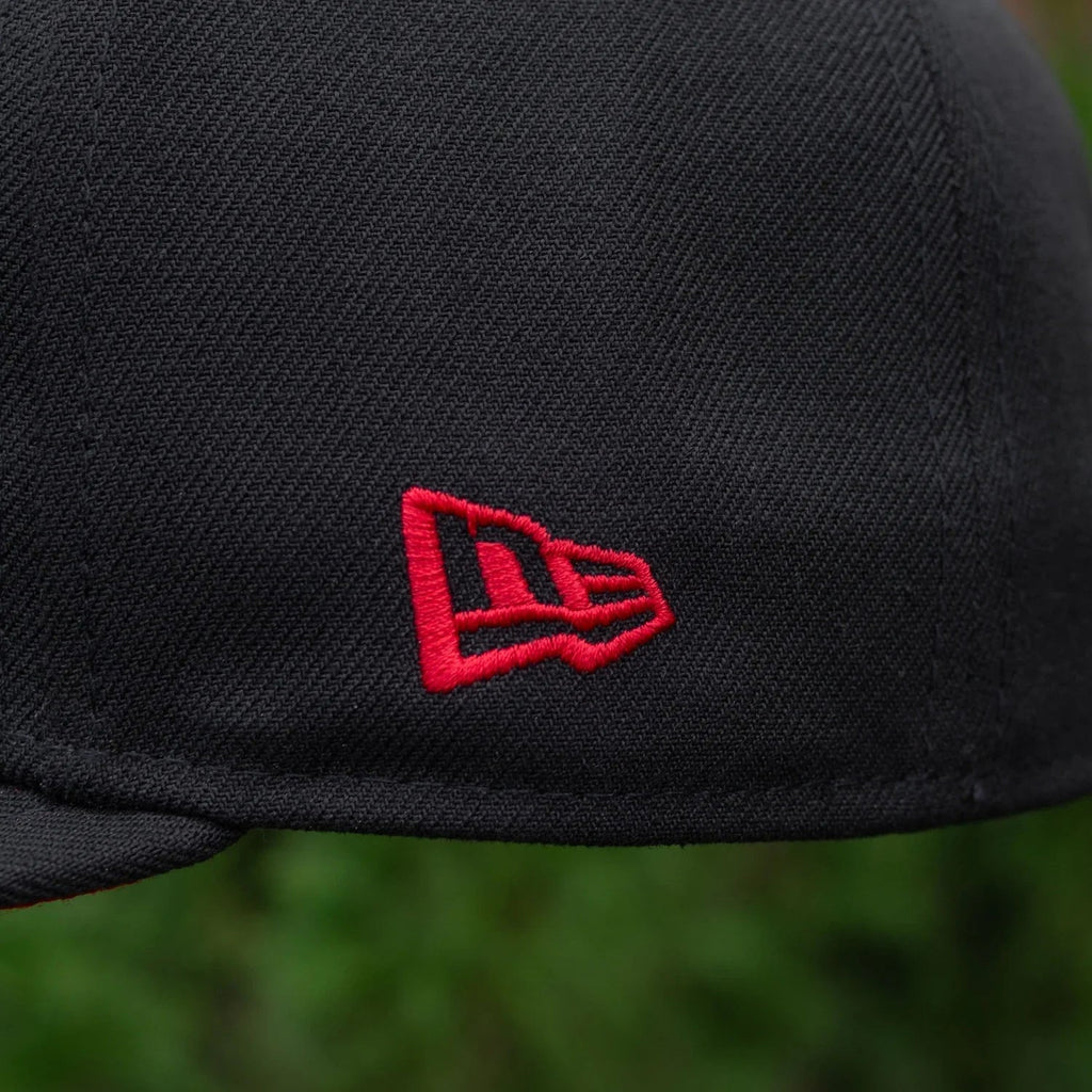 NEW ERA 59FIFTY MLB LOS ANGELES DODGERS ROSES BLACK / SCARLET UV FITTED CAP