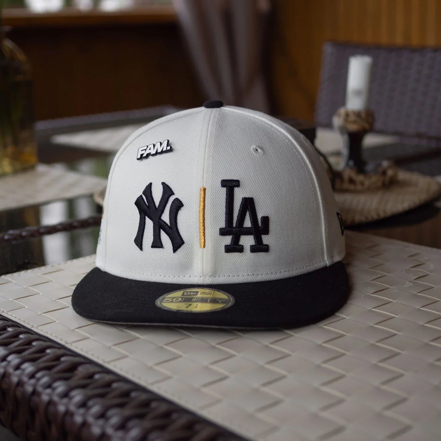 NEW ERA 59FIFTY MLB NEW YORK YANKEES VS LOS ANGELES DODGERS WORLD SERIES 1981 TWO TONE / GREY UV FITTED CAP