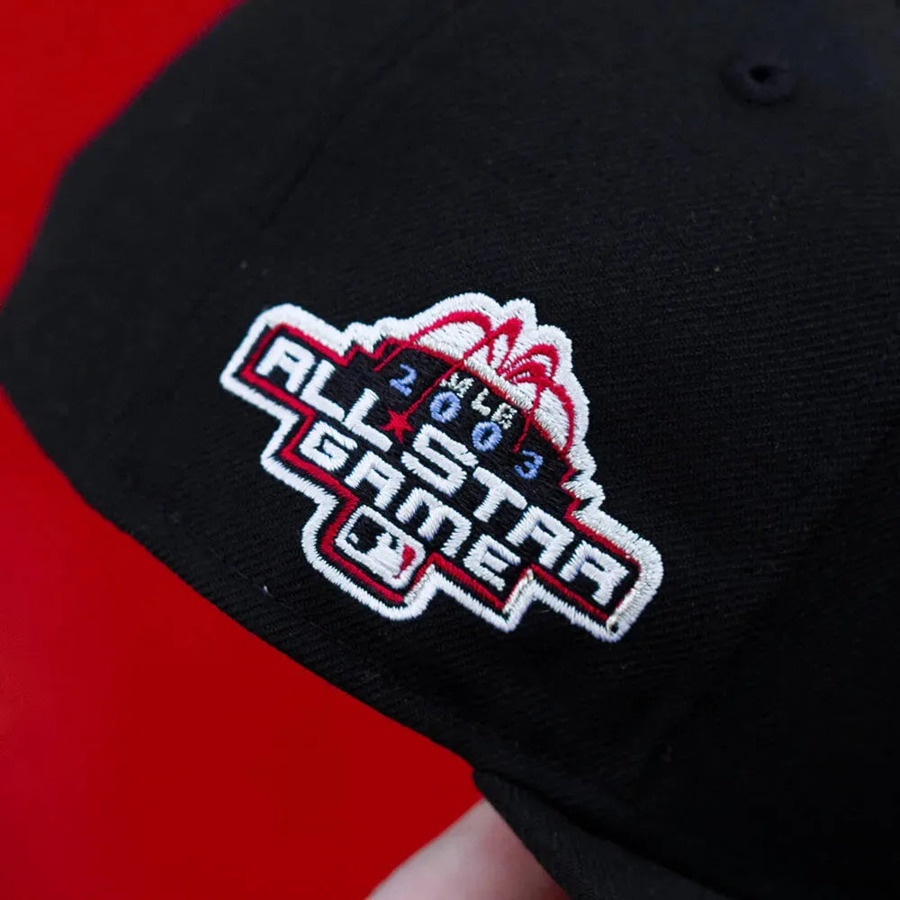 NEW ERA 59FIFTY MLB CHICAGO WHITE SOX ALL STAR GAME 2003 BLACK WOOL / RED UV FITTED CAP - FAM