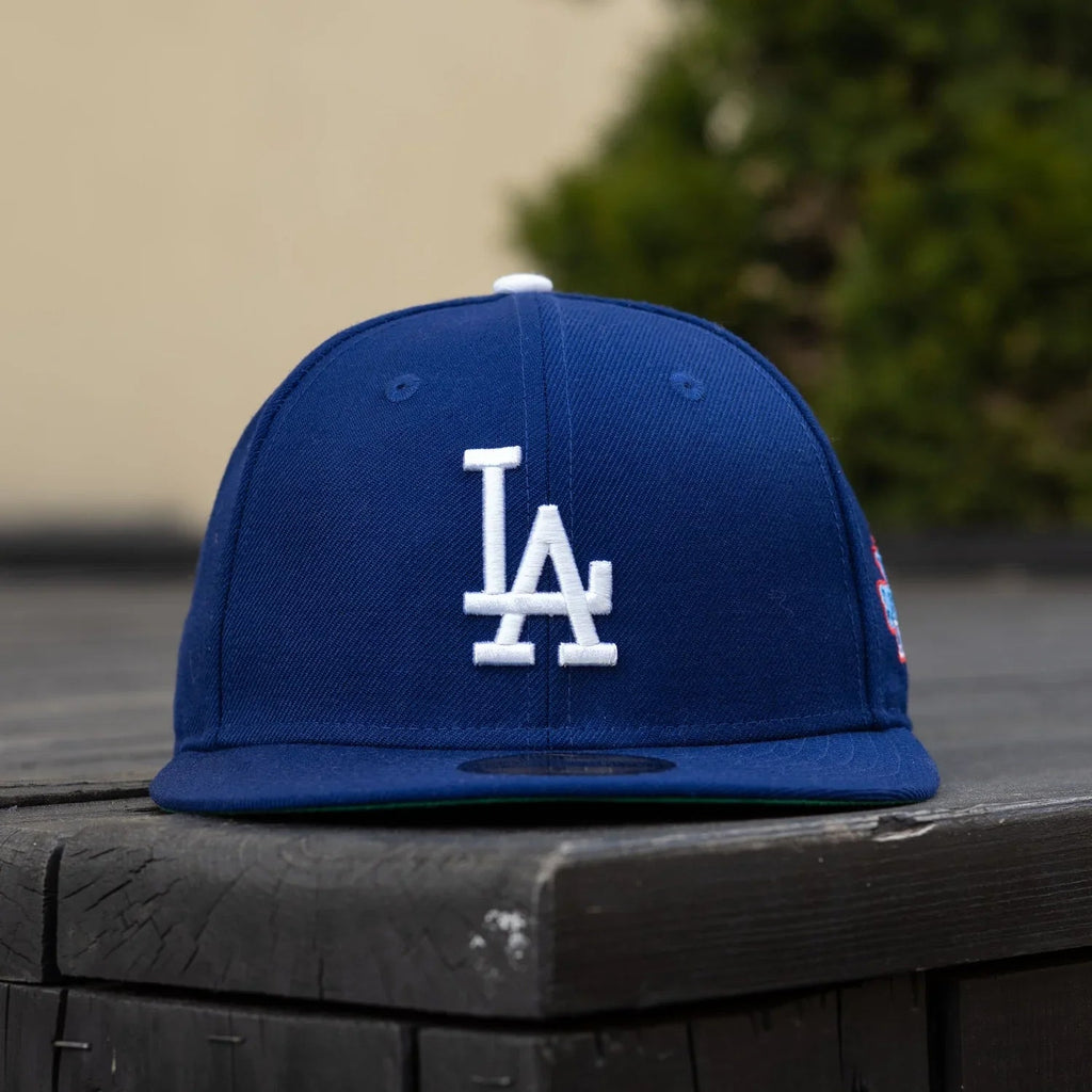 NEW ERA 59FIFTY MLB LOS ANGELES DODGERS WORLD SERIES 1981 WOOL ROYAL / KELLY GREEN UV FITTED CAP