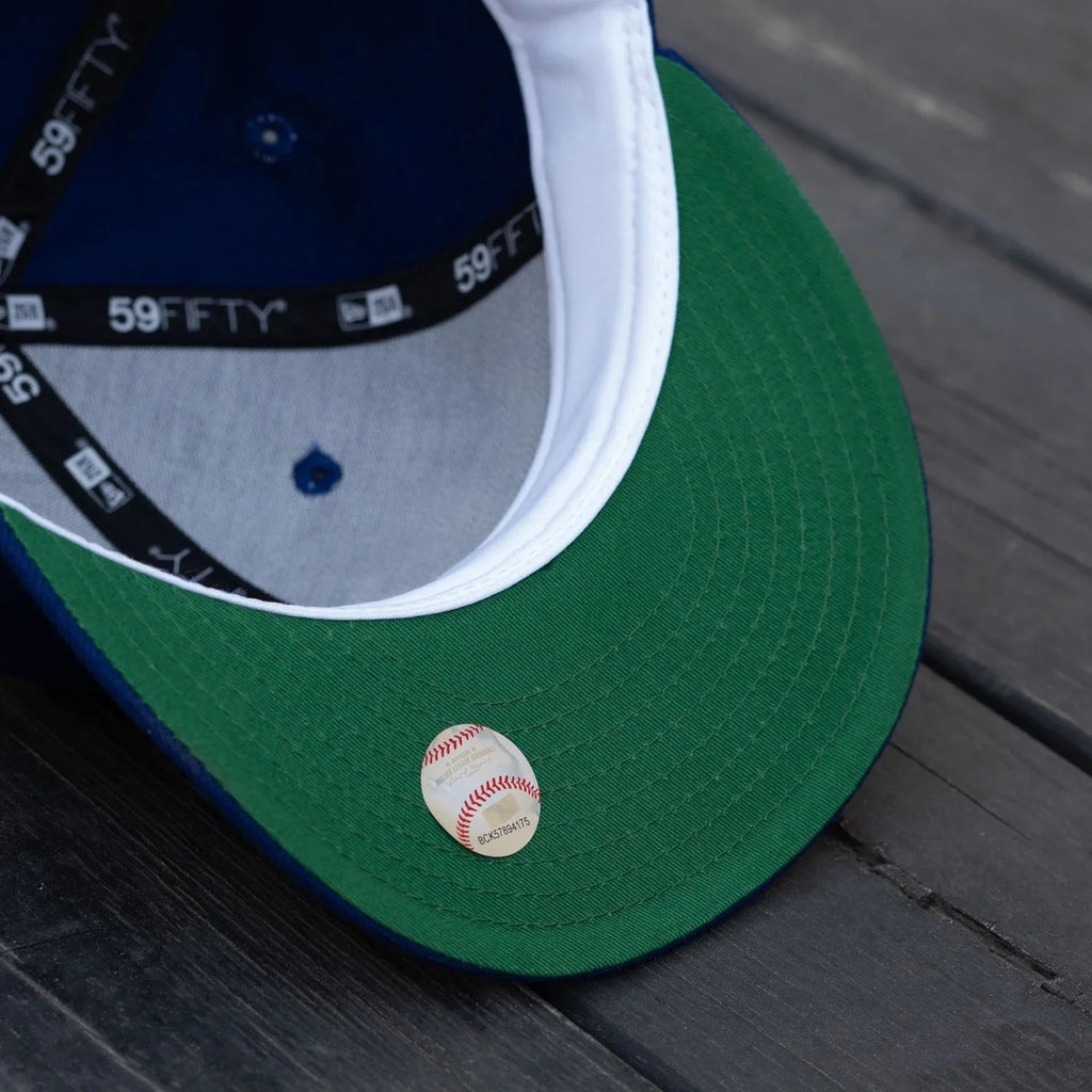 NEW ERA 59FIFTY MLB LOS ANGELES DODGERS WORLD SERIES 1981 WOOL ROYAL / KELLY GREEN UV FITTED CAP
