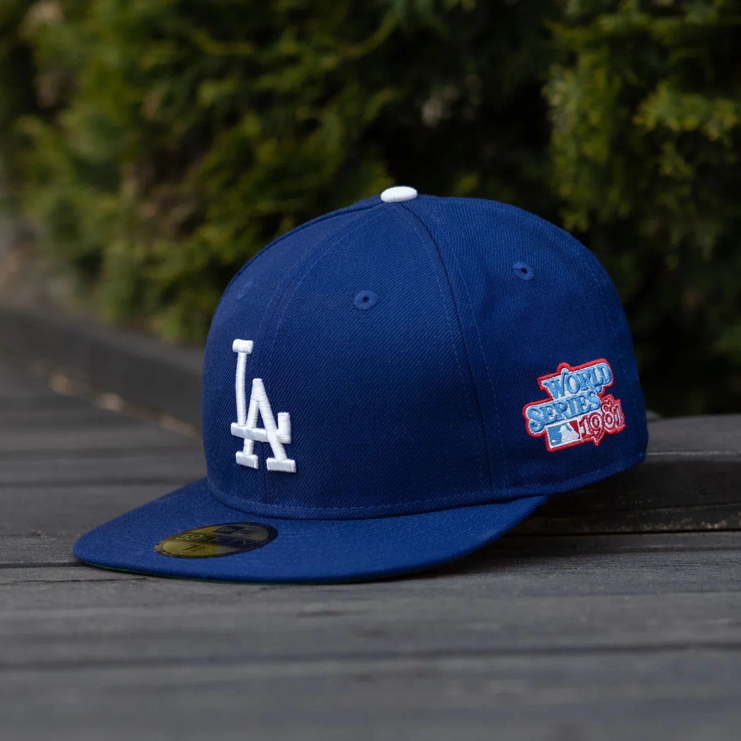 NEW ERA 59FIFTY MLB LOS ANGELES DODGERS WORLD SERIES 1981 WOOL ROYAL / KELLY GREEN UV FITTED CAP