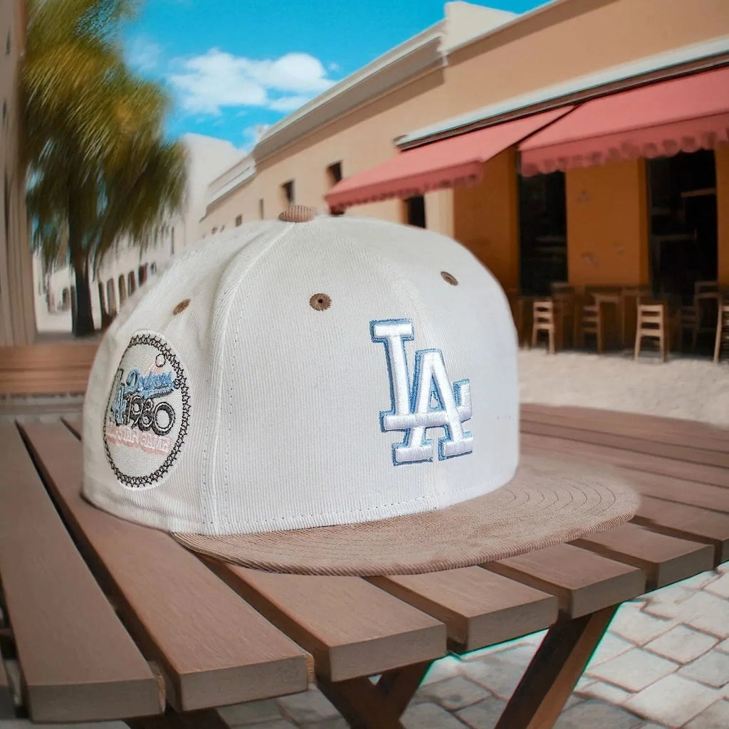 NEW ERA 59FIFTY MLB LOS ANGELES DODGERS ALL STAR GAME 1980 TWO TONE MICRO CORD / GREY UV FITTED CAP - FAM