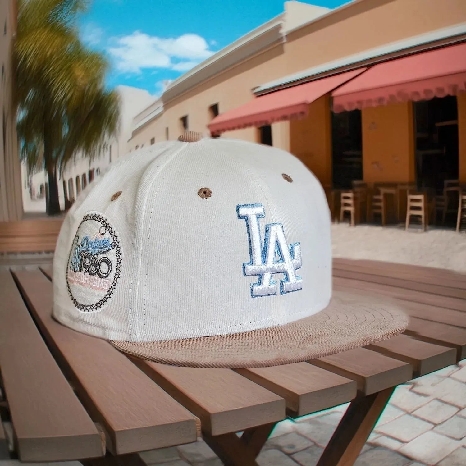 NEW ERA 59FIFTY MLB LOS ANGELES DODGERS ALL STAR GAME 1980 TWO TONE MICRO CORD / GREY UV FITTED CAP - FAM