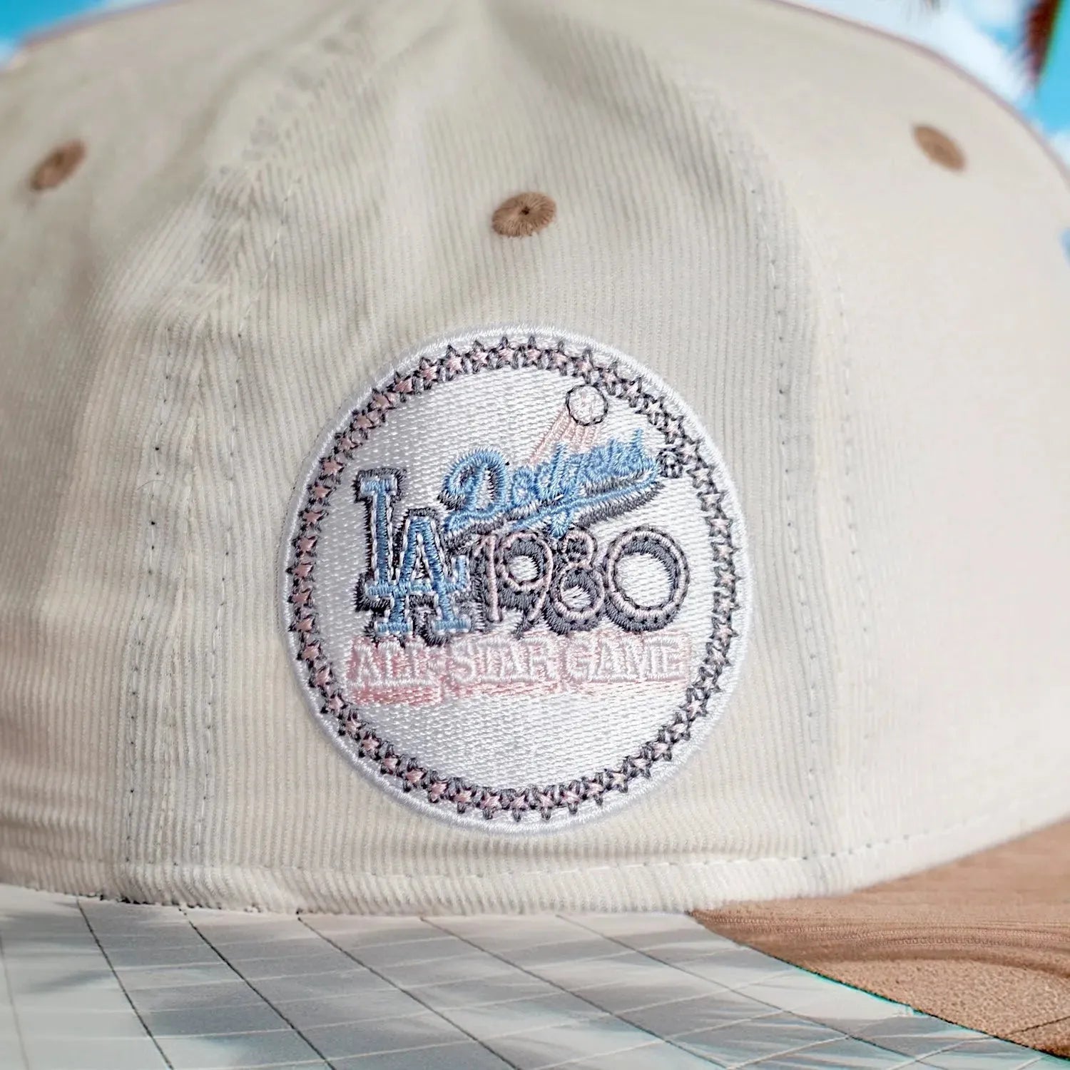 NEW ERA 59FIFTY MLB LOS ANGELES DODGERS ALL STAR GAME 1980 TWO TONE MICRO CORD / GREY UV FITTED CAP - FAM