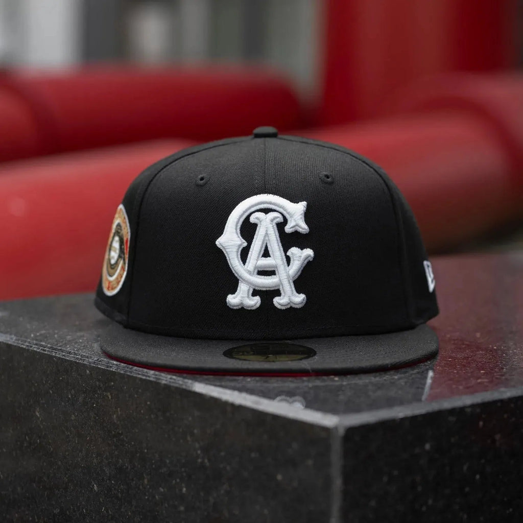NEW ERA 59FIFTY MLB CALIFORNIA ANGELS ALL STAR GAME 1967 BLACK / SCARLET RED UV FITTED CAP - FAM