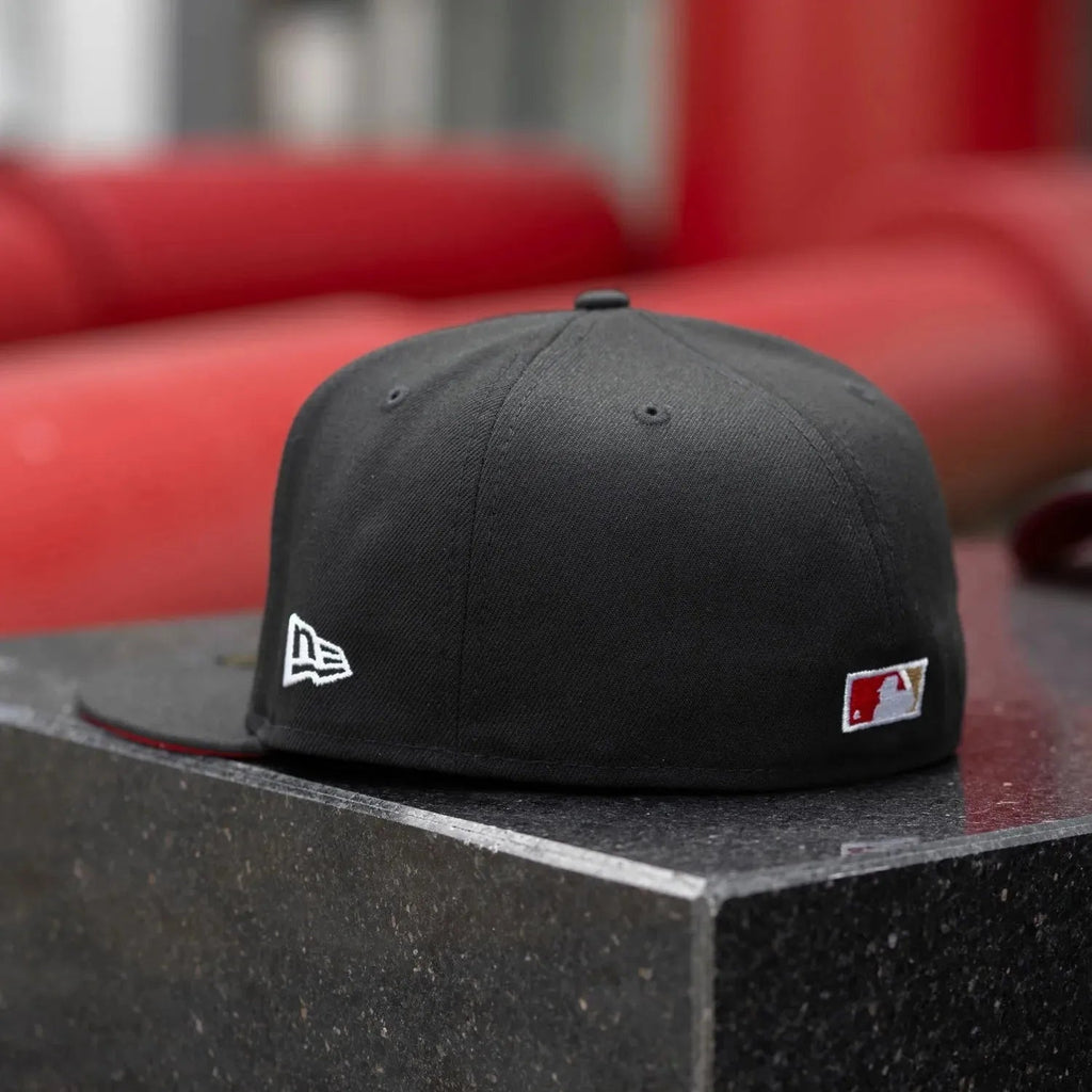 NEW ERA 59FIFTY MLB CALIFORNIA ANGELS ALL STAR GAME 1967 BLACK / SCARLET RED UV FITTED CAP - FAM
