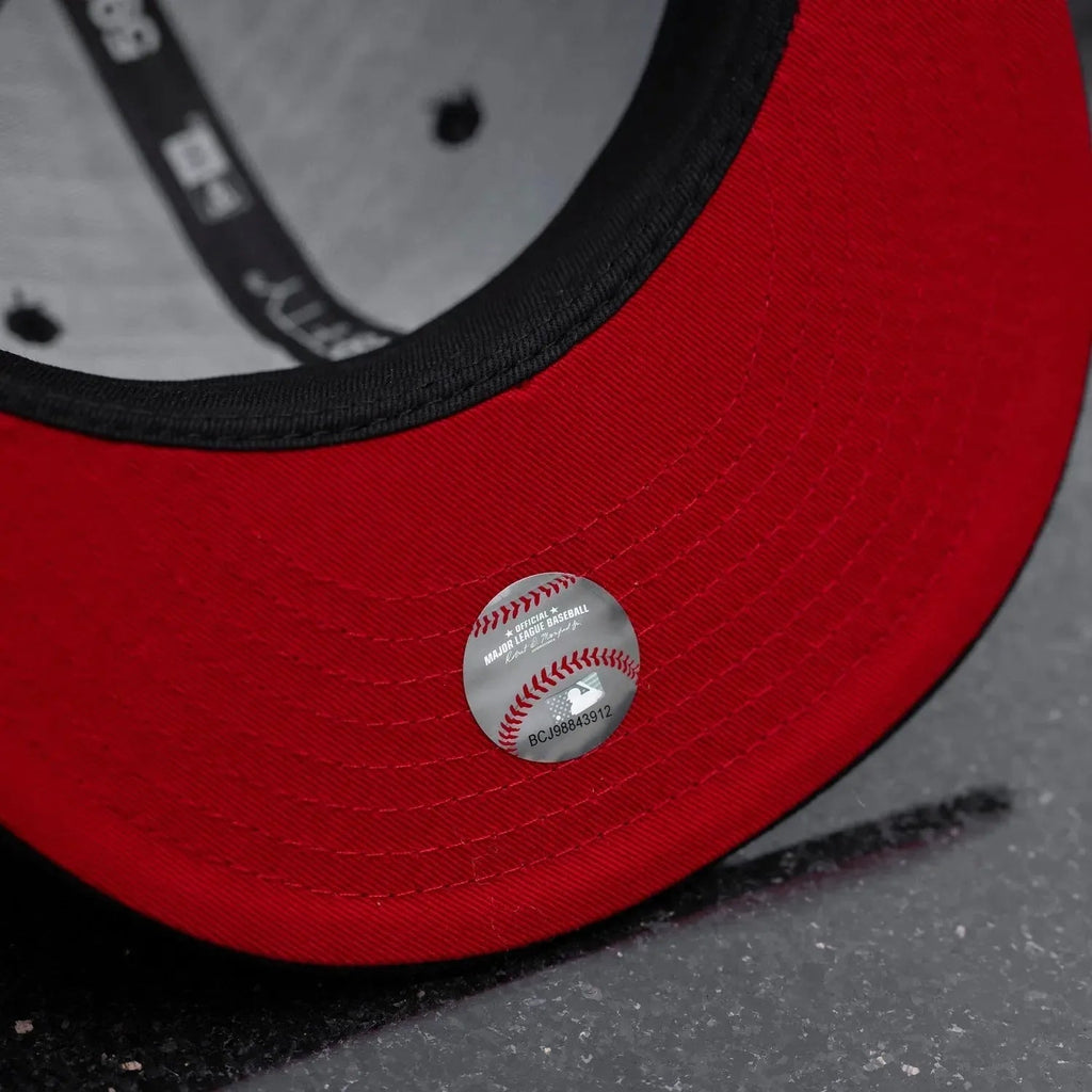 NEW ERA 59FIFTY MLB CALIFORNIA ANGELS ALL STAR GAME 1967 BLACK / SCARLET RED UV FITTED CAP - FAM