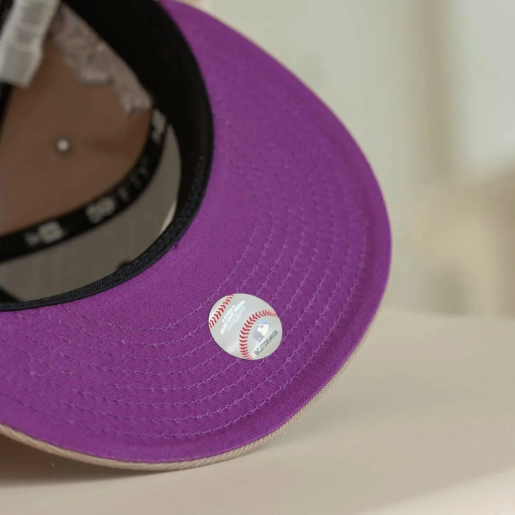 NEW ERA 59FIFTY MLB NEW YORK YANKEES WORLD SERIES 1962 CAMEL / SPARKLING GRAPE UV FITTED CAP - FAM
