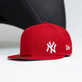NEW ERA 59FIFTY MLB MINI LOGO NEW YORK YANKEES RED / GREY UV WOOL FITTED CAP - FAM