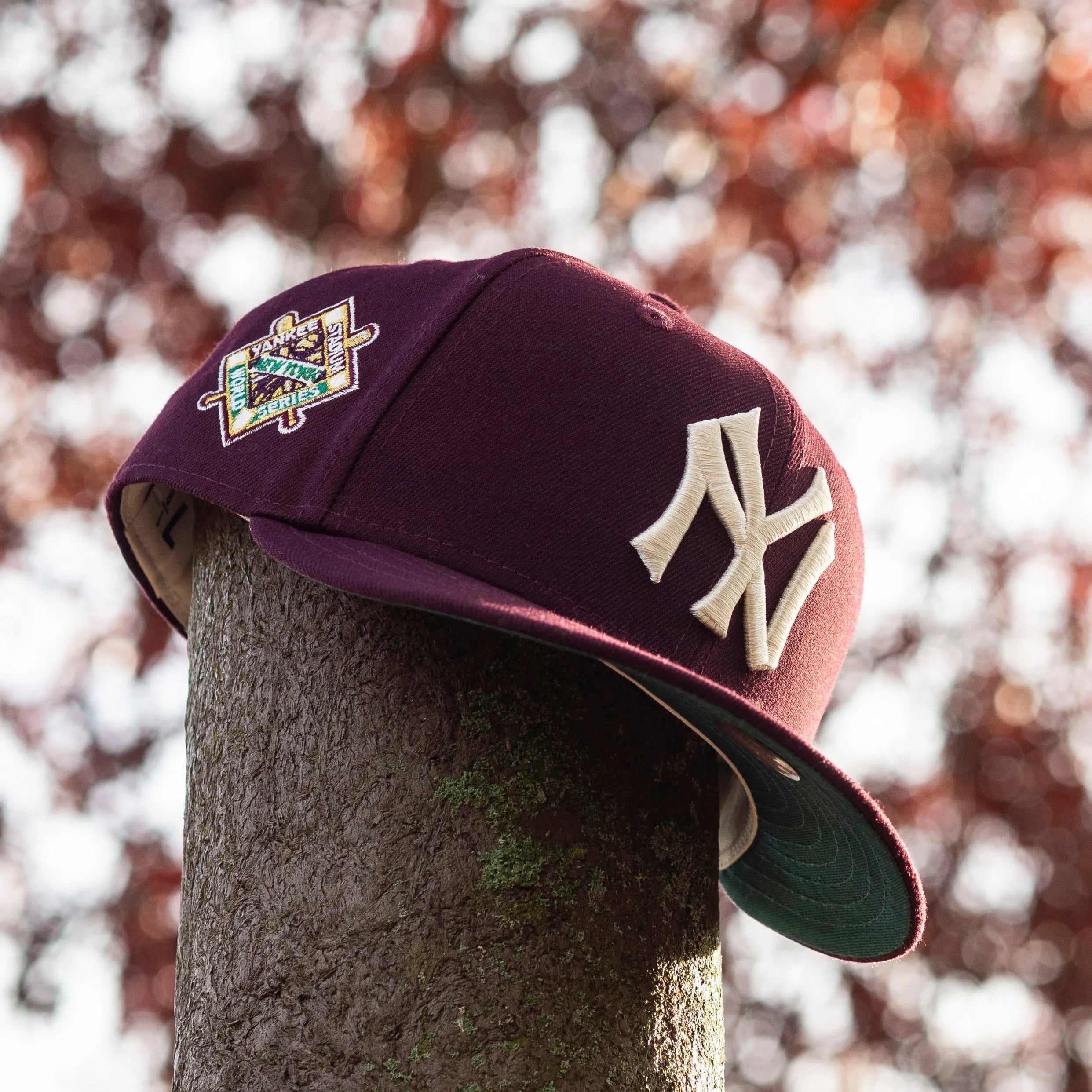 NEW ERA 59FIFTY MLB NEW YORK YANKEES WORLD SERIES 1941 MAROON / AQUA UV FITTED CAP - FAM