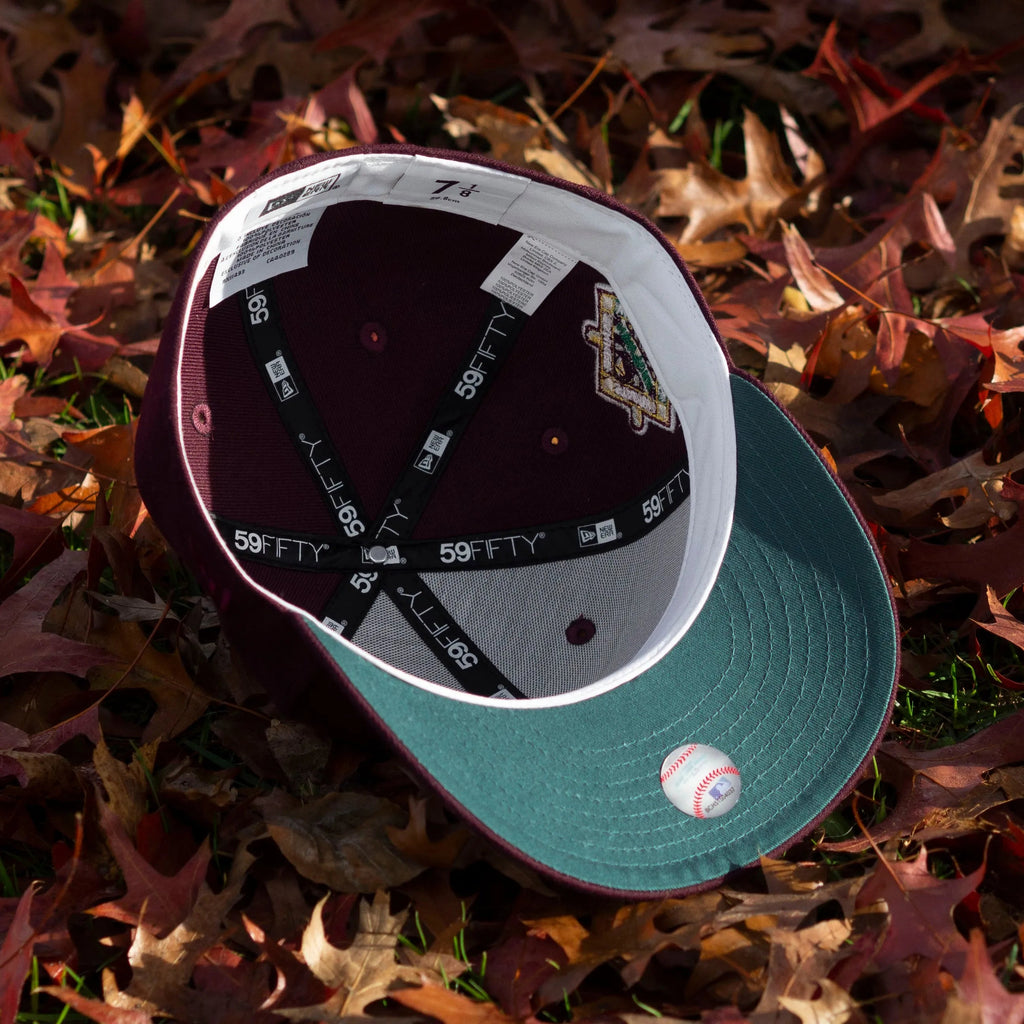 NEW ERA 59FIFTY MLB NEW YORK YANKEES WORLD SERIES 1941 MAROON / AQUA UV FITTED CAP - FAM