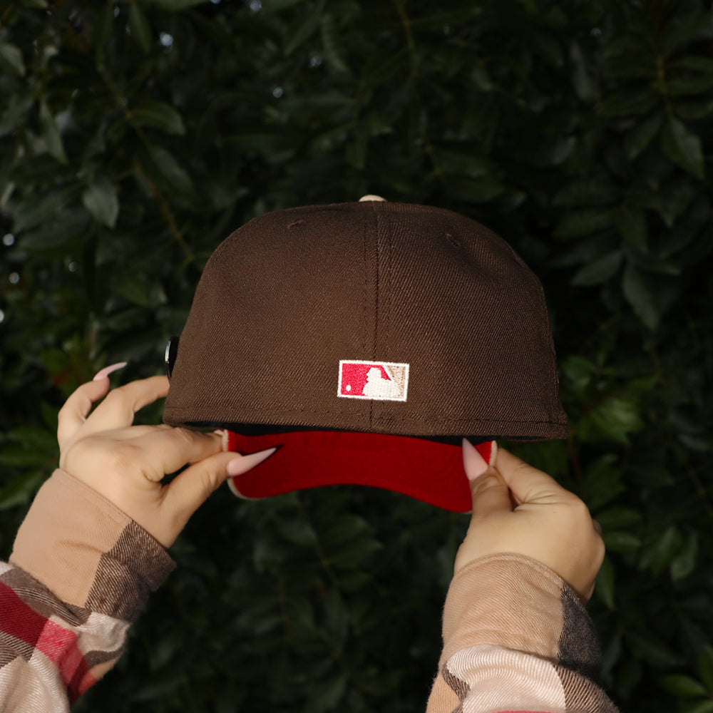 NEW ERA 59FIFTY MLB LOS ANGELES DODGERS 100TH ANNIVERSARY TWO TONE / SCARLET UV FITTED CAP