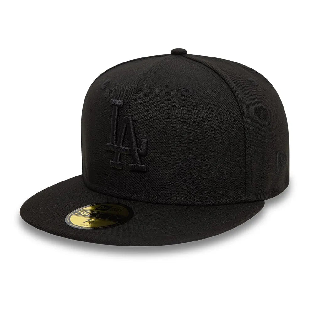 NEW ERA 59FIFTY MLB LEAGUE LOS ANGELES DODGERS TEAM BLACK FITTED CAP - FAM