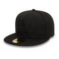 NEW ERA 59FIFTY MLB LEAGUE LOS ANGELES DODGERS TEAM BLACK FITTED CAP - FAM