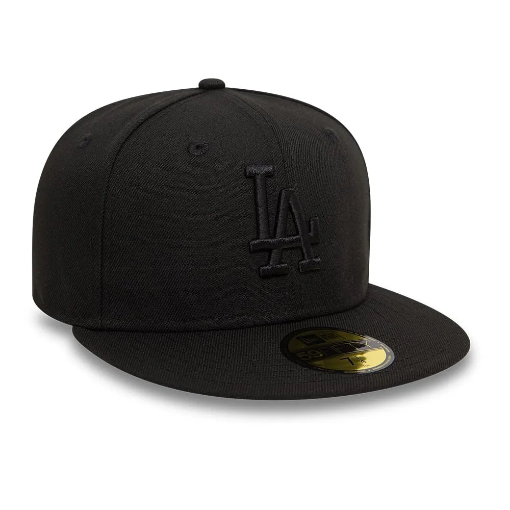 NEW ERA 59FIFTY MLB LEAGUE LOS ANGELES DODGERS TEAM BLACK FITTED CAP - FAM